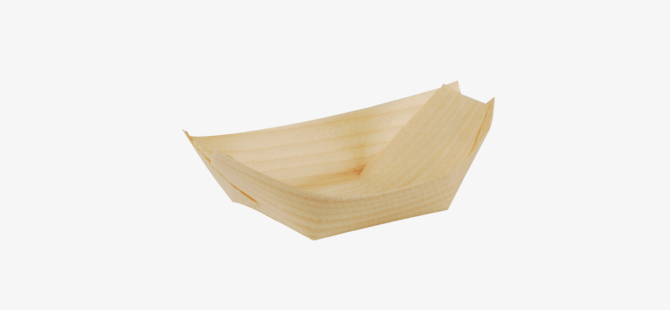 Fingerfood-Teller & -Schalen aus Holz