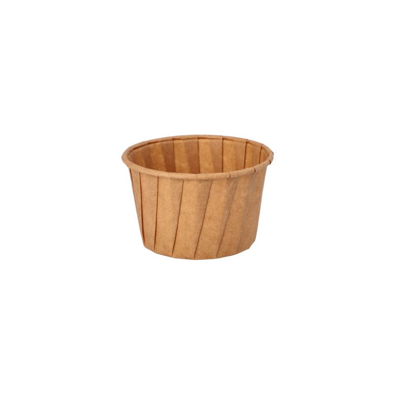 Dressingbecher aus Papier "pure" 90 ml Ø 6,6 cm · 4,2 cm braun - Bild 1