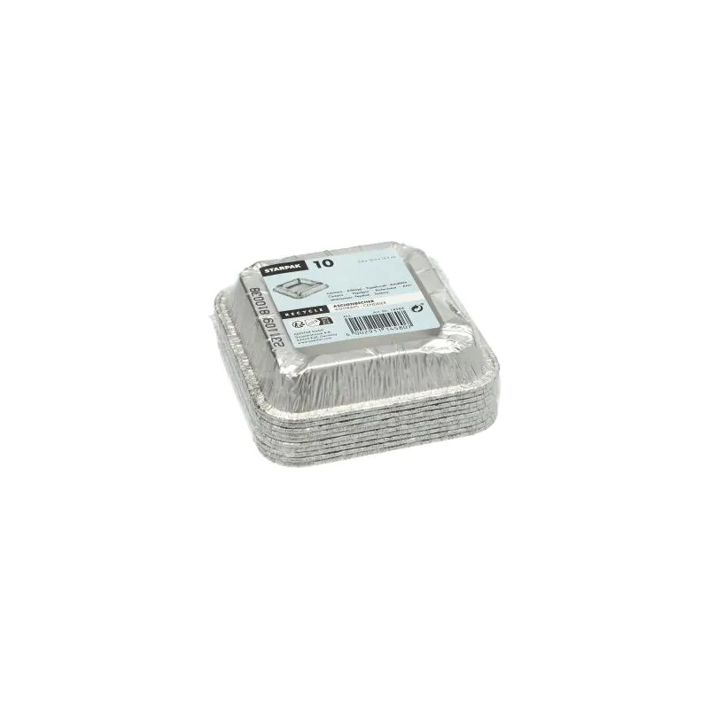 Einweg-Aschenbecher, Alu eckig 2,2 x 12,5 x 12,5 cm - Bild 3