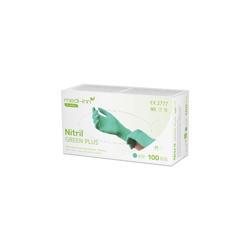 Nitril-Handschuhe, puderfrei grün"Nitril Green Plus" Größe XS - Bild 1
