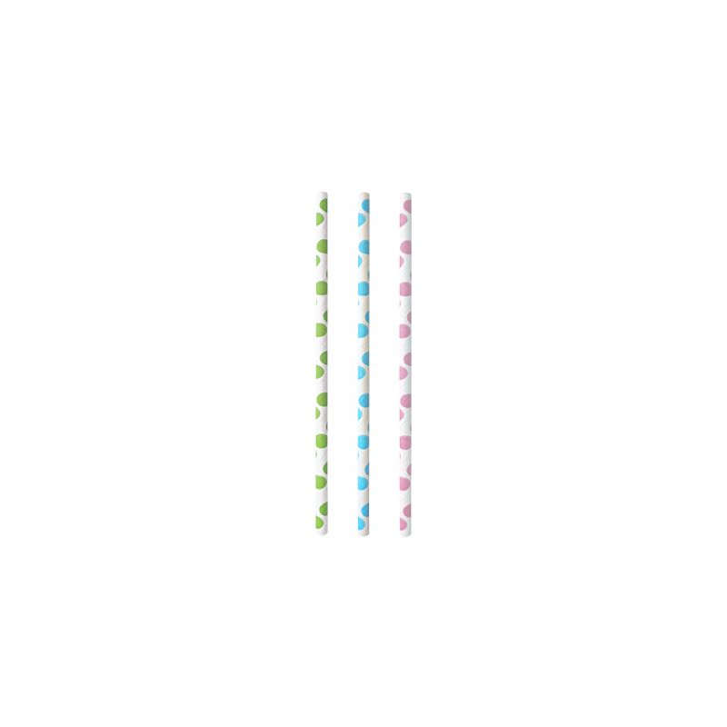 Papierstrohhalme Ø 6 mm · 20 cm "Dots" - Bild 1