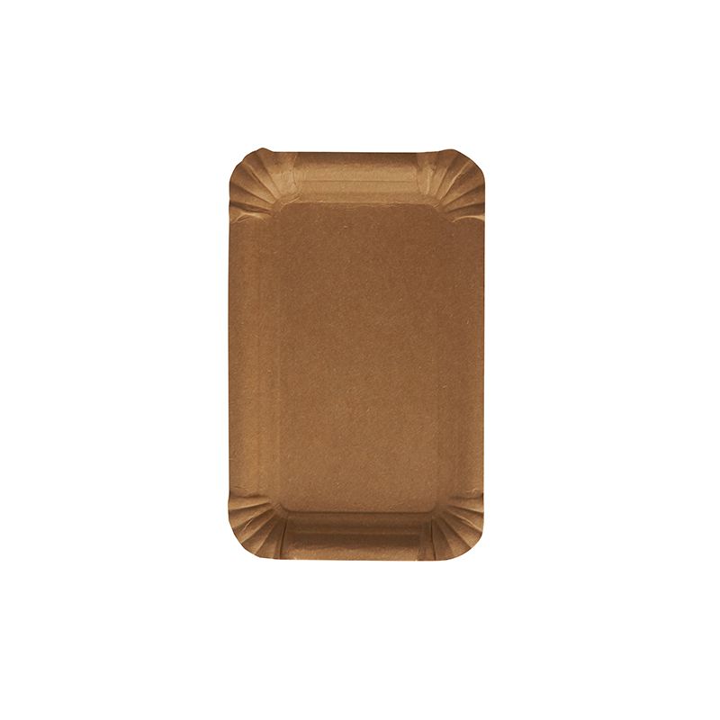 Pappteller eckig "pure" 10 x 16 cm braun - Bild 1