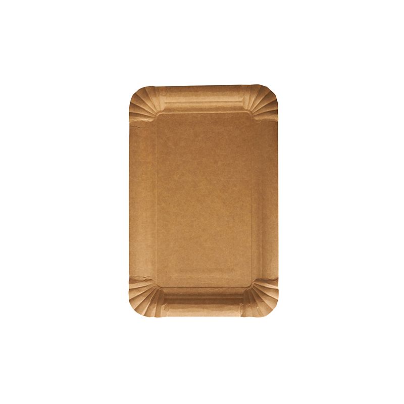 Pappteller eckig "pure" 13 x 20 cm braun - Bild 1
