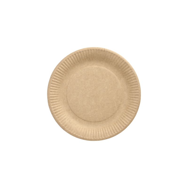 Pappteller rund, "pure", Ø 23 cm braun - Bild 1