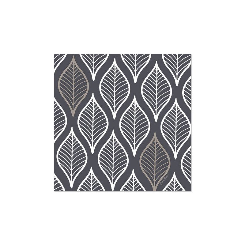 Servietten, dunkelgrau, 3-lagig, 1/4-Falz, 33 x 33 cm, "Leafy" - Bild 1 Servietten, dunkelgrau, 3-lagig, 1/4-Falz, 33 x 33 cm, "Leafy" - Bild 1