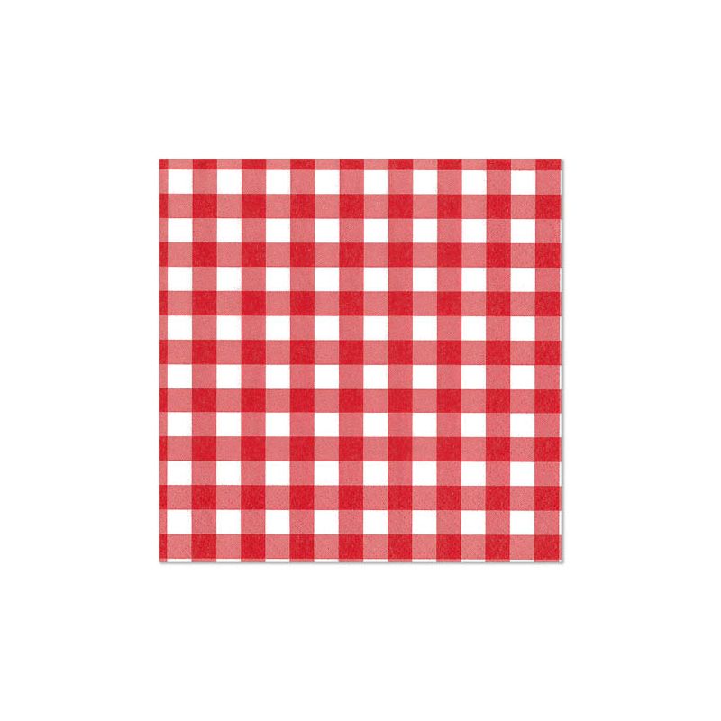 Servietten, rot 3-lagig 1/4-Falz 33 x 33 cm "Vichy Karo" - Bild 1 Servietten, rot 3-lagig 1/4-Falz 33 x 33 cm "Vichy Karo" - Bild 1