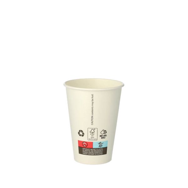 Automatenbecher, Pappe "To Go" 0,18 l Ø 7 cm · 9,2 cm weiss - Bild 1