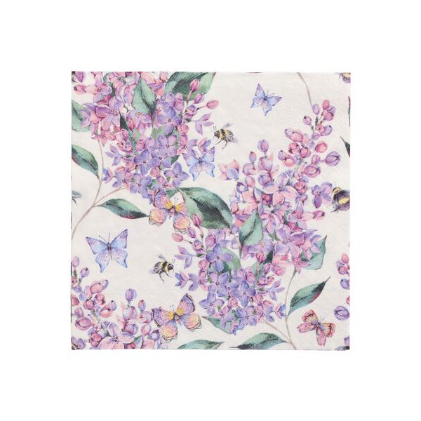 Servietten, 3-lagig 1/4-Falz 33 x 33 cm "Lilac Dream" - Bild 1