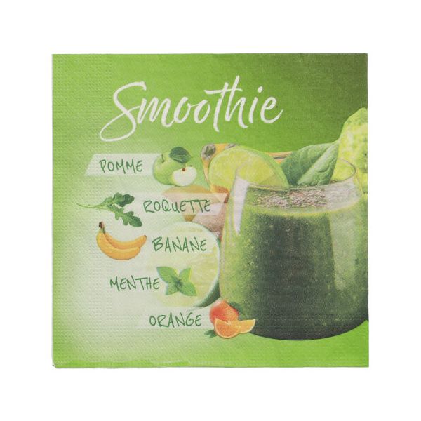 Servietten, 3-lagig 1/4-Falz 33 x 33 cm "Smoothie" - Bild 1