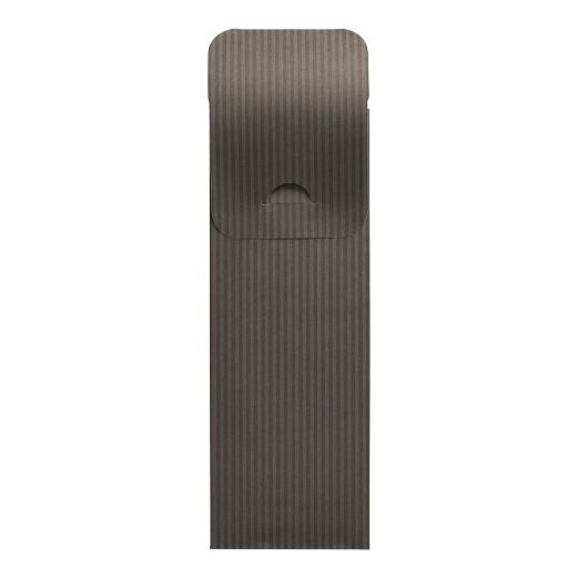 Bestecktaschen 23,5 cm x 7,3 cm anthrazit "Lines" inkl. weißer Serviette 40 x 40 cm 2-lag. 1