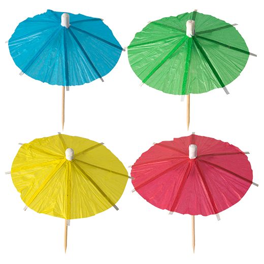 Deko-Picker 10 cm farbig sortiert "Eisschirmchen uni" 1