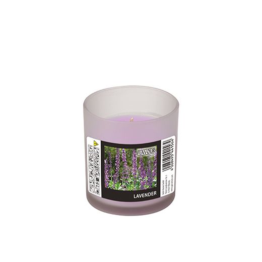 "Flavour by GALA" Duftkerze im Glas Ø 70 mm · 77 mm violett - Lavender "Indro" 1