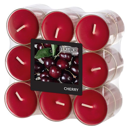 "Flavour by GALA" Duftlichte Ø 38 mm · 24 mm bordeaux - Cherry in Polycarbonathülle 1
