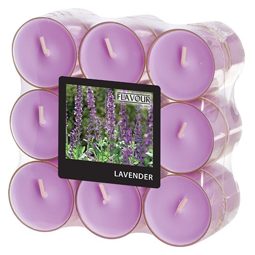"Flavour by GALA" Duftlichte Ø 38 mm · 24 mm violett - Lavender in Polycarbonathülle 1