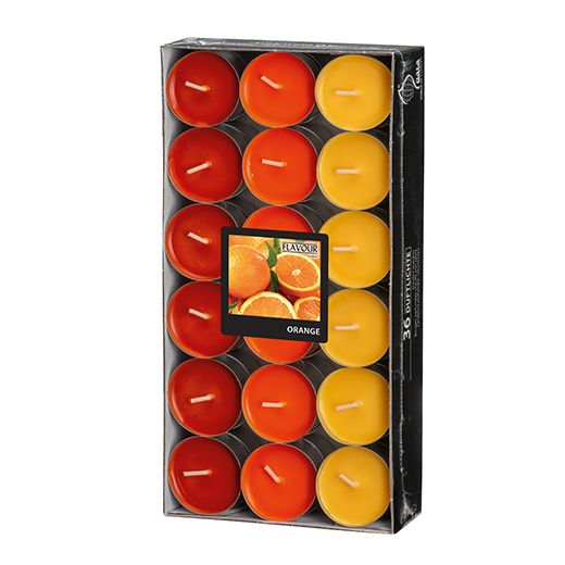"Flavour by GALA" Duftlichte Ø 38 mm · 17 mm orange - Orange "Ton in Ton" 1