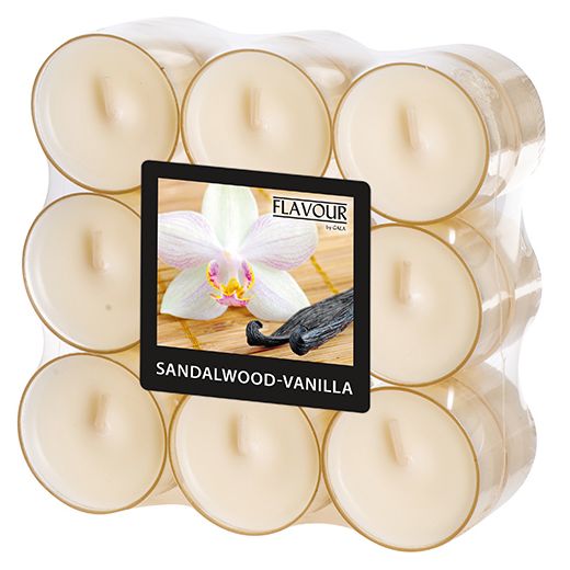 "Flavour by GALA" Duftlichte Ø 38 mm · 24 mm elfenbein - Sandalwood-Vanilla in Polycarbonathülle 1
