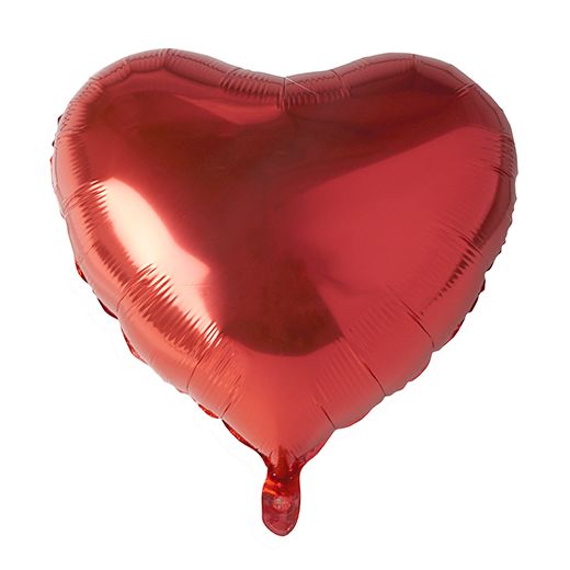Folienluftballon Ø 45 cm rot "Heart" large 1