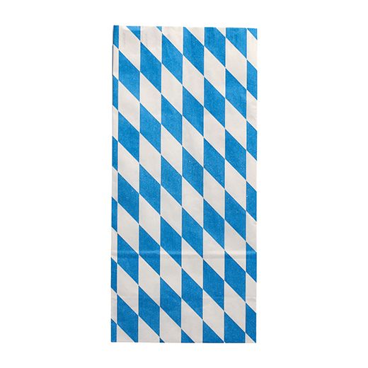 Hähnchenbeutel, Papier mit Alu-Einlage 28 cm x 13 cm x 8 cm "Bayrisch blau" 1/1 1