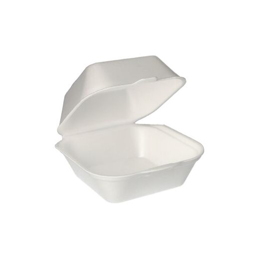 Hamburger-Boxen mit Klappdeckel, XPS 7,5 cm x 12 cm x 12 cm weiss 1