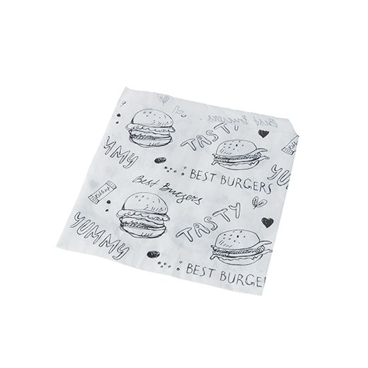 Hamburger-Tüten, Pergament-Ersatz 13,5 cm x 13 cm weiss fettdicht 1