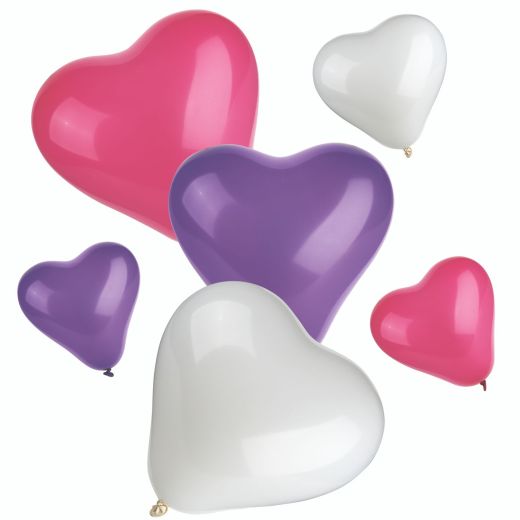 Luftballons farbig sortiert "Heart" small + medium 1