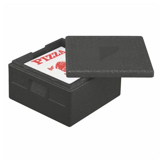 Isolier-Transportbehälter, EPP 41 cm x 41 cm x 24 cm schwarz "Pizza" 1