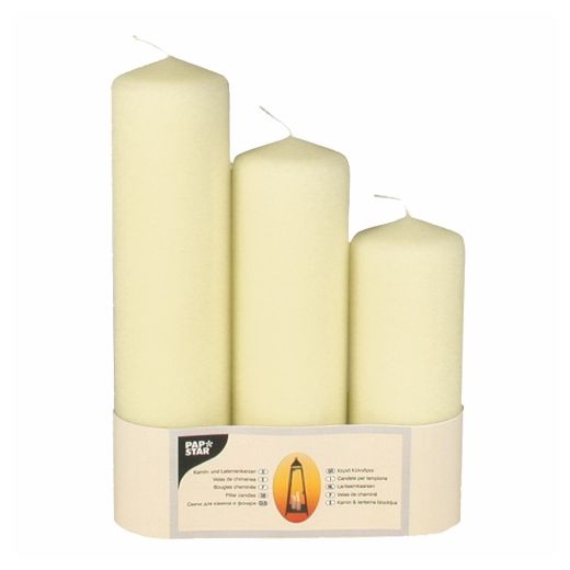 Kamin-und Laternenkerzen Ø 70 mm elfenbein 1