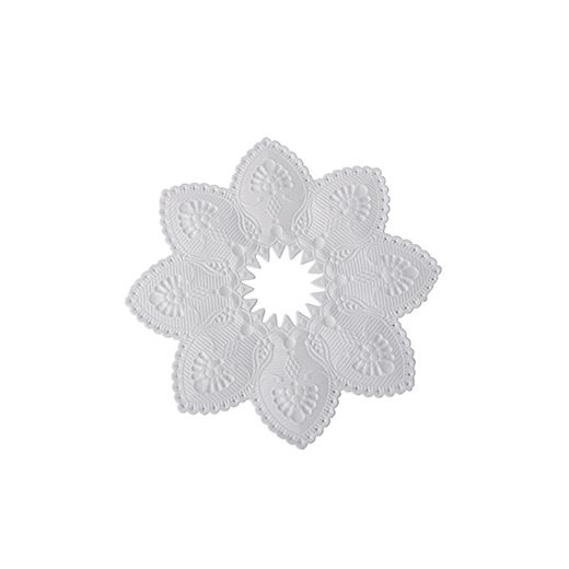 Kerzen-Manschetten rund Ø 10 cm weiss 1