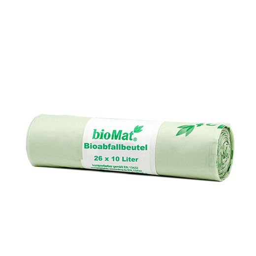 "bioMat" Kompostbeutel auf Stärkebasis 10 l 50 cm x 42 cm mit Tragegriff 1