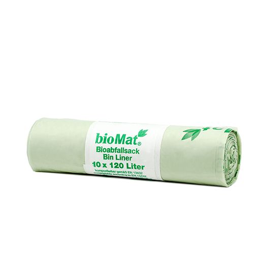 "bioMat" Kompostbeutel auf Stärkebasis 120 l 130 cm x 88 cm ohne Tragegriff 1