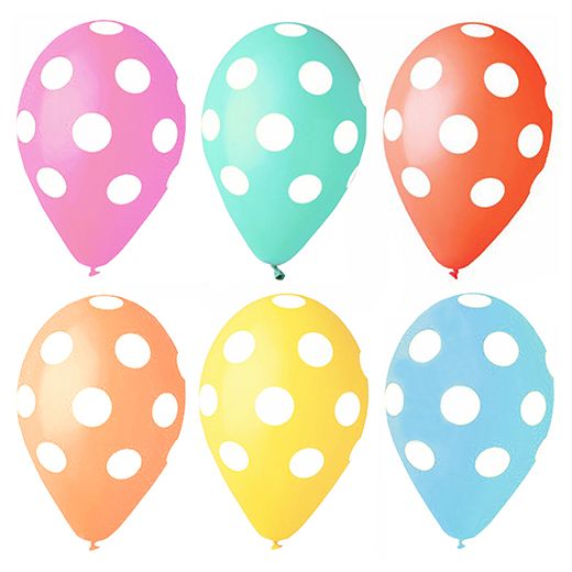 Luftballons Ø 29 cm farbig sortiert "Dots" 1