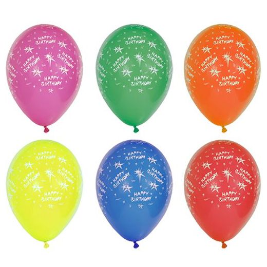 Luftballons Ø 29 cm farbig sortiert "Happy Birthday" 1