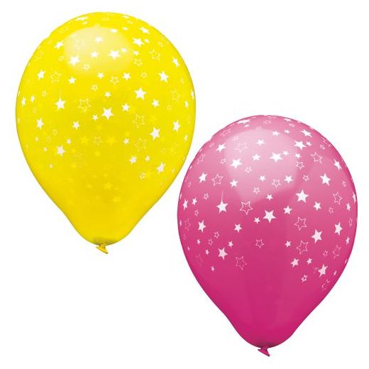 Luftballons Ø 29 cm farbig sortiert "Stars" 1