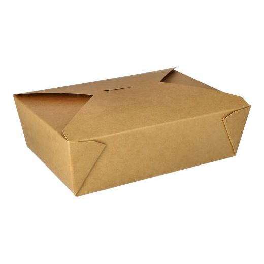 Lunchboxen, Pappe "pure" 2000 ml 6,5 cm x 14 cm x 19,7 cm braun 1
