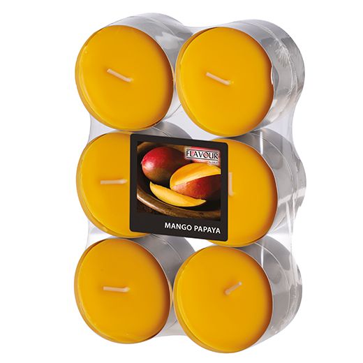 "Flavour by GALA" Maxi Duftlichte Ø 58 mm · 24 mm pfirsich - Mango-Papaya 1