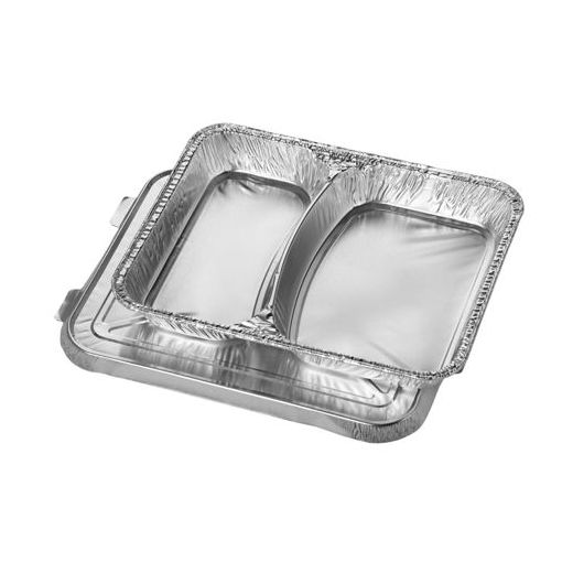 Menüschalen + Deckel, Alu 2-geteilt 830 ml 3 cm x 17,7 cm x 22,5 cm 1
