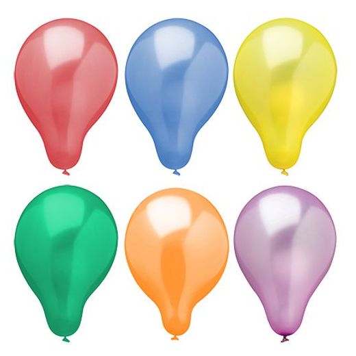 Luftballons Ø 25 cm farbig sortiert "Metallic" 1