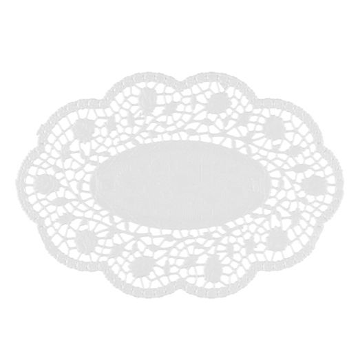 Mokkadeckchen oval 22 cm x 15 cm weiss 1