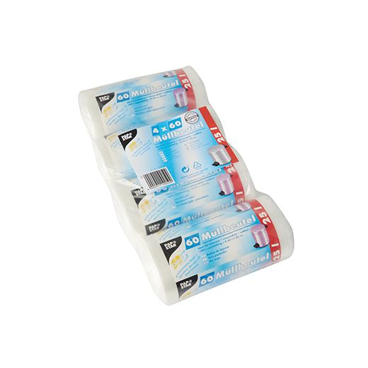 Müllbeutel, HDPE 25 l 52 cm x 50 cm transparent 1