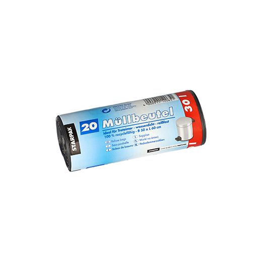 Müllbeutel, LDPE 30 l 60 cm x 50 cm grau 1