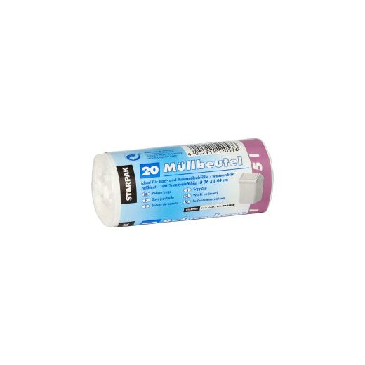 Müllbeutel, LDPE 5 l 44 cm x 36 cm weiss 1