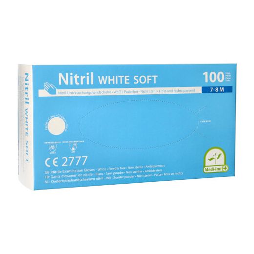 "Medi-Inn®" Handschuhe Nitril puderfrei "White Soft" weiss Größe M 1