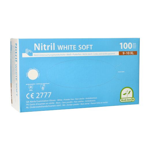 "Medi-Inn®" Handschuhe Nitril puderfrei "White Soft" weiss Größe XL 1