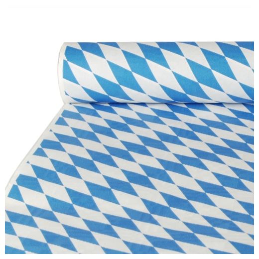 Papiertischtuch mit Damastprägung 10 m x 1 m "Bayrisch Blau" 1