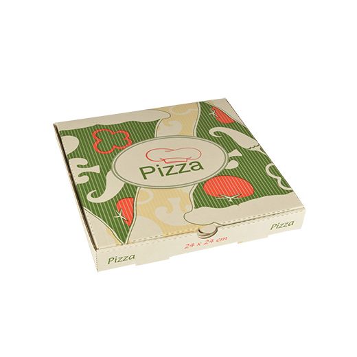 Pizzakartons, Cellulose "pure" eckig 24 cm x 24 cm x 3 cm 1