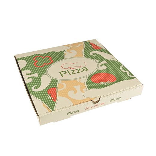 Pizzakartons, Cellulose "pure" eckig 26 cm x 26 cm x 3 cm 1