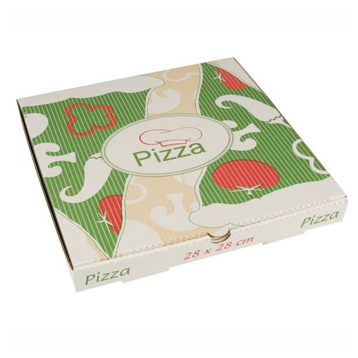 Pizzakartons, Cellulose "pure" eckig 28 cm x 28 cm x 3 cm 1