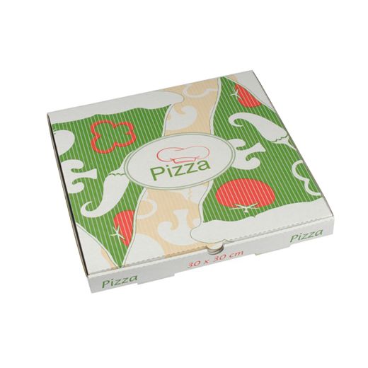 Pizzakartons, Cellulose "pure" eckig 30 cm x 30 cm x 3 cm 1