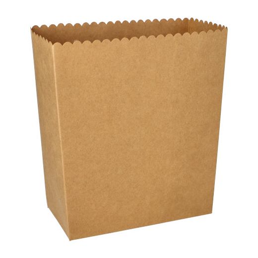 Popcorn-Boxen Pappe "pure" eckig 2400 ml 19,2 cm x 15,8 cm x 8 cm braun groß 1