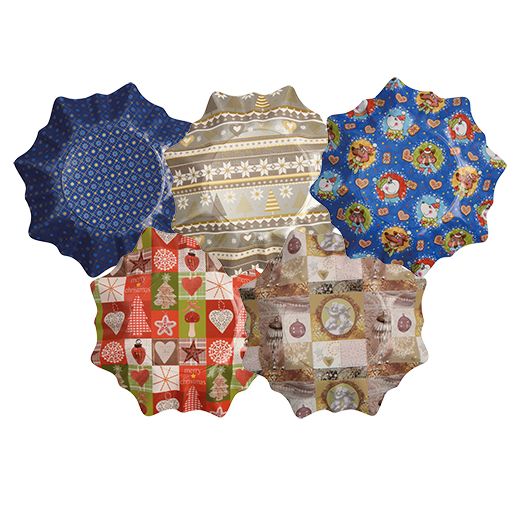 Präsentierschalen-Weihnachten Ø 28 cm "verschiedene Weihnachtsdekore" Stern 1